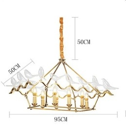 Designer Touch Decorative Modern Contemporary Brass Feature for Designers Metal Chandelier