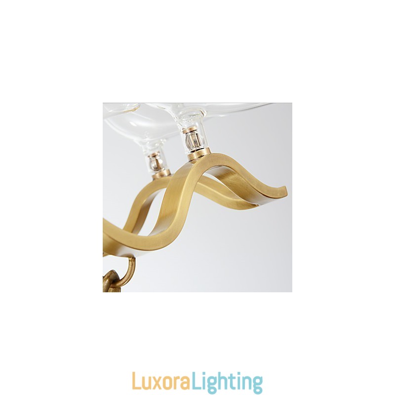 Designer Touch Decorative Modern Contemporary Brass Feature for Designers Metal Chandelier