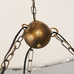 Designer Touch Decorative Rustic Lodge Vintage Retro Country Globe Painting Feature for Mini Style Designers Metal Chandelier