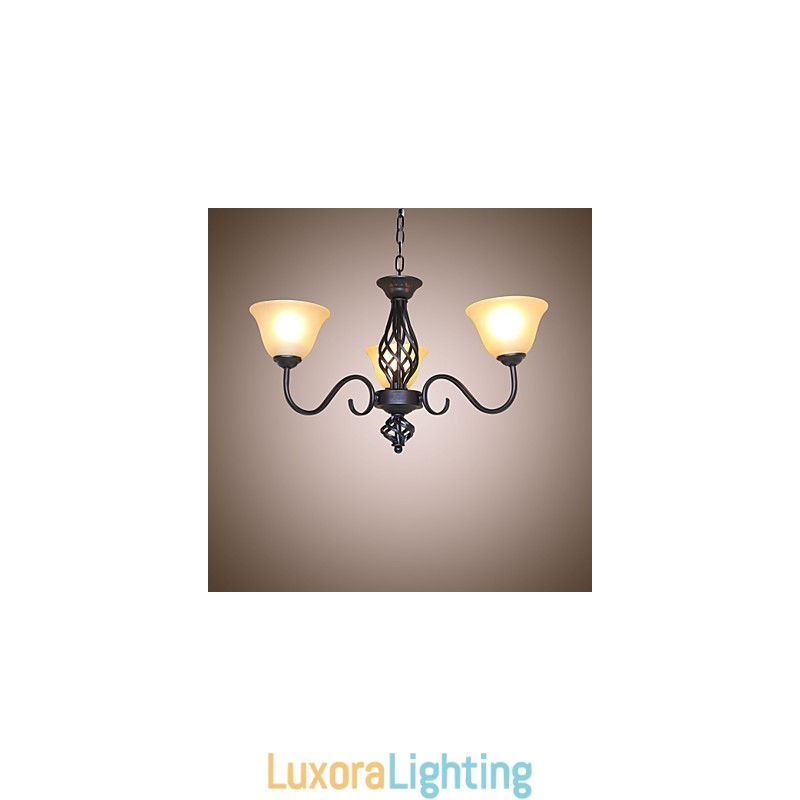 Designer Touch Decorative Traditional Classic Rustic Lodge Vintage Retro Country Others Feature for Mini Style Designers Metal Chandelier