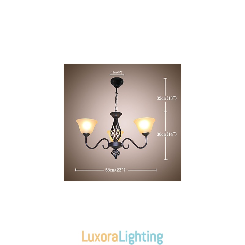 Designer Touch Decorative Traditional Classic Rustic Lodge Vintage Retro Country Others Feature for Mini Style Designers Metal Chandelier