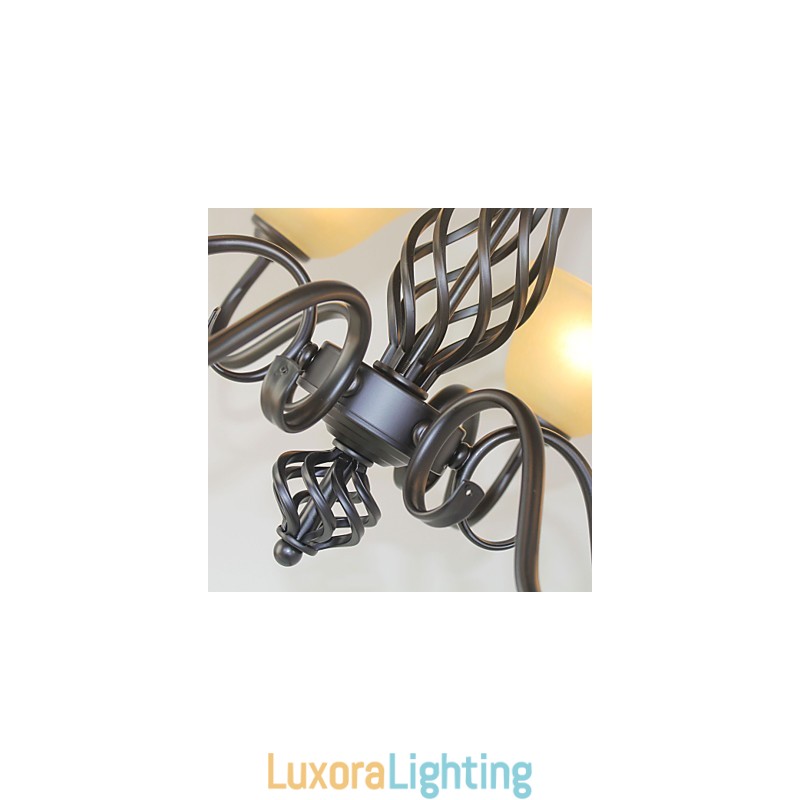 Designer Touch Decorative Traditional Classic Rustic Lodge Vintage Retro Country Others Feature for Mini Style Designers Metal Chandelier