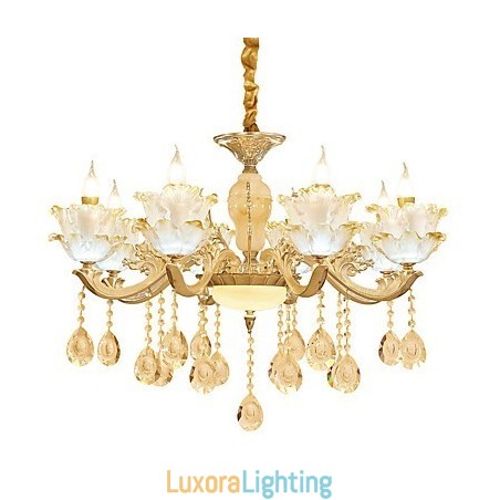 Designer Touch Decorative European Style Atmosphere Zinc Alloy Crystal Home Chandelier