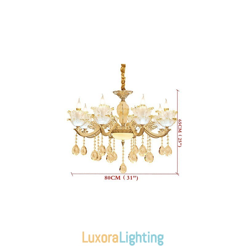 Designer Touch Decorative European Style Atmosphere Zinc Alloy Crystal Home Chandelier