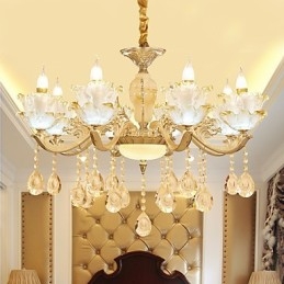 Designer Touch Decorative European Style Atmosphere Zinc Alloy Crystal Home Chandelier