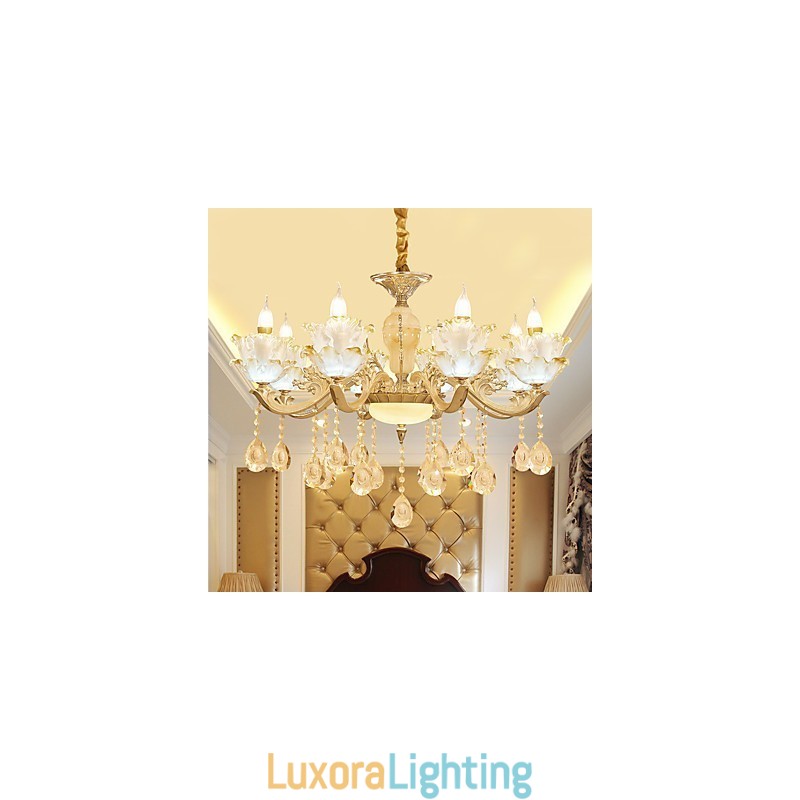 Designer Touch Decorative European Style Atmosphere Zinc Alloy Crystal Home Chandelier