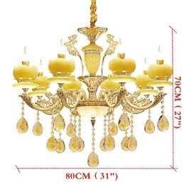 Designer Touch Decorative European Style Atmosphere Zinc Alloy Crystal Home Chandelier