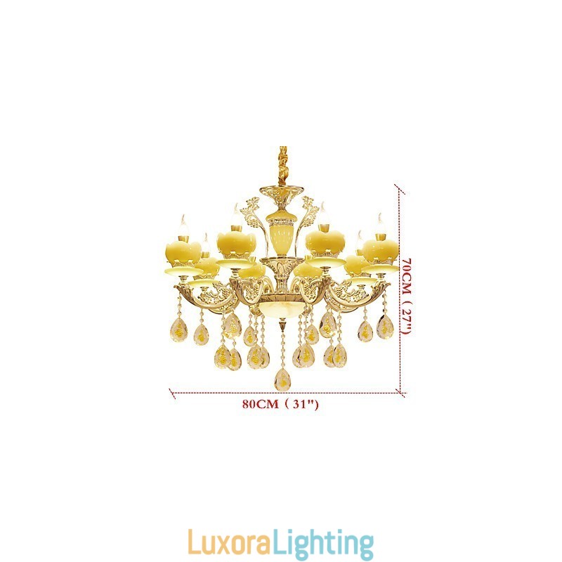 Designer Touch Decorative European Style Atmosphere Zinc Alloy Crystal Home Chandelier