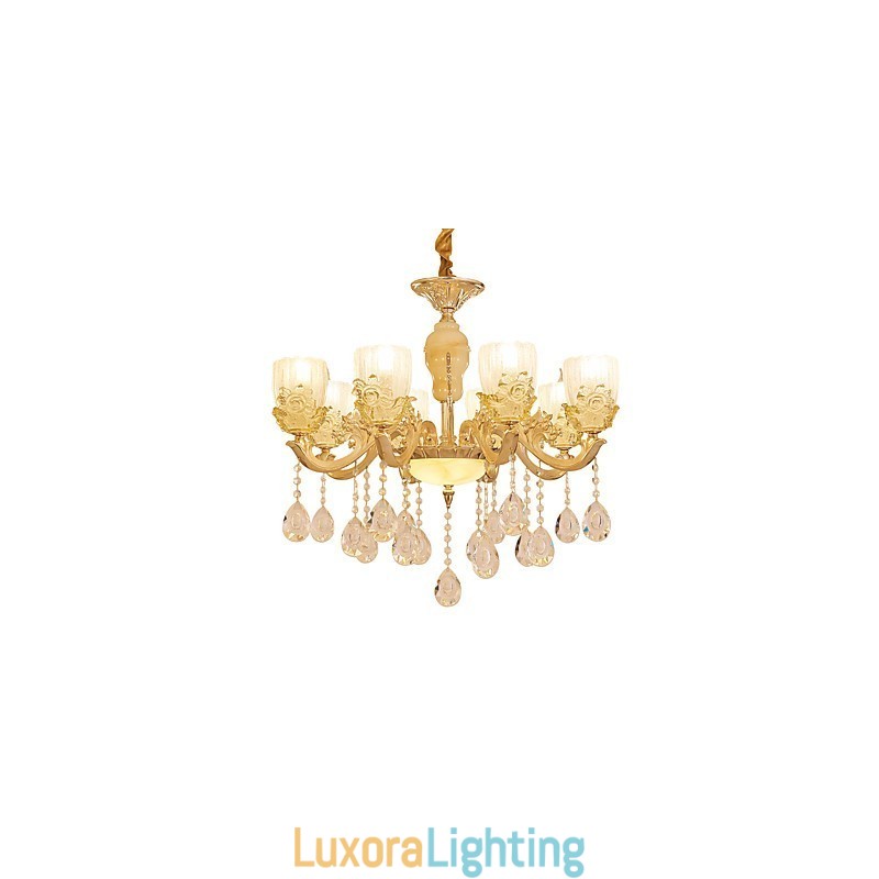 Designer Touch Decorative European Style Atmosphere Zinc Alloy Crystal Home Chandelier