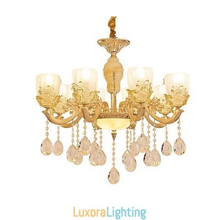 Designer Touch Decorative European Style Atmosphere Zinc Alloy Crystal Home Chandelier
