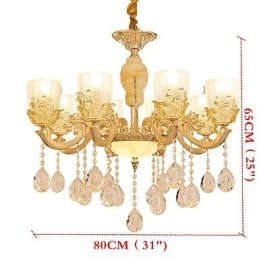 Designer Touch Decorative European Style Atmosphere Zinc Alloy Crystal Home Chandelier