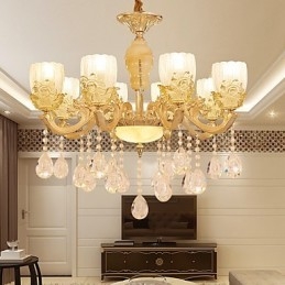 Designer Touch Decorative European Style Atmosphere Zinc Alloy Crystal Home Chandelier