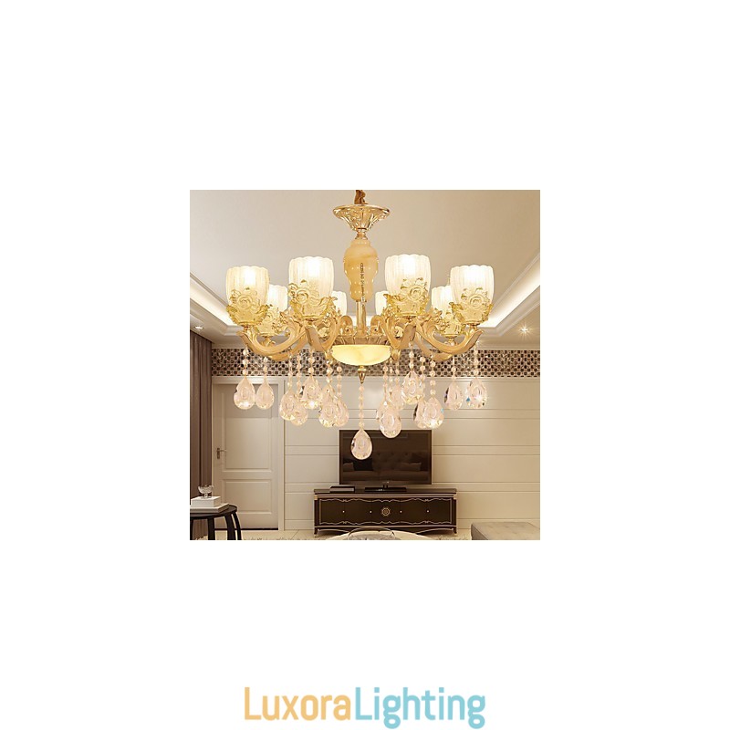 Designer Touch Decorative European Style Atmosphere Zinc Alloy Crystal Home Chandelier