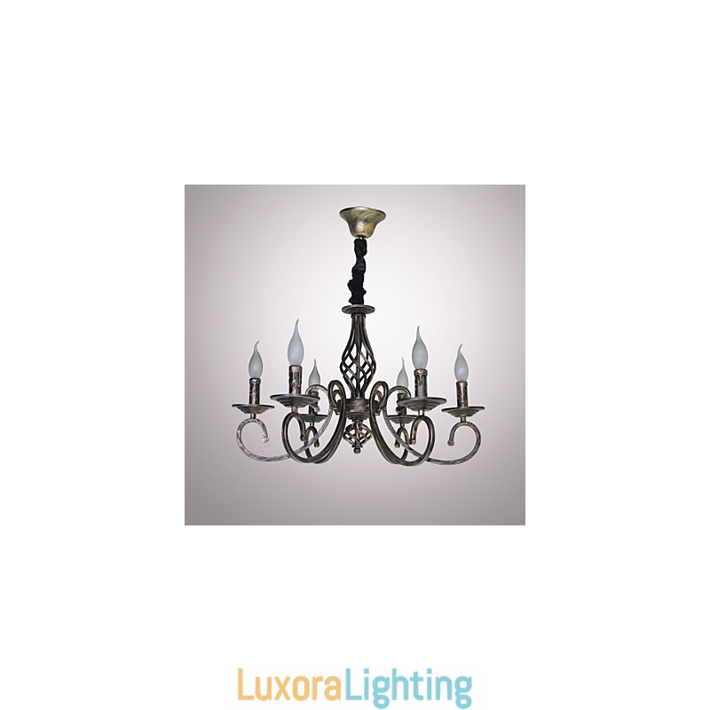 Designer Touch Decorative Retro Simple Lamp Copper Colored Lamp Candle Lamp