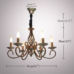 Designer Touch Decorative Retro Simple Lamp Copper Colored Lamp Candle Lamp