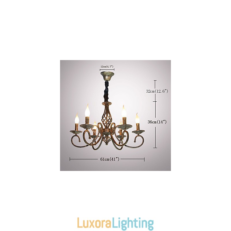 Designer Touch Decorative Retro Simple Lamp Copper Colored Lamp Candle Lamp