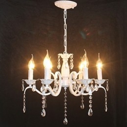 Designer Touch Decorative Chandelier Modern Crystal Mini Candle Style Iron Lamp Lamps