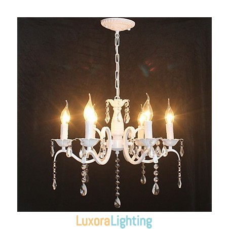 Designer Touch Decorative Chandelier Modern Crystal Mini Candle Style Iron Lamp Lamps