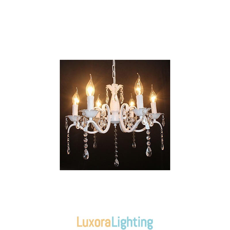 Designer Touch Decorative Chandelier Modern Crystal Mini Candle Style Iron Lamp Lamps