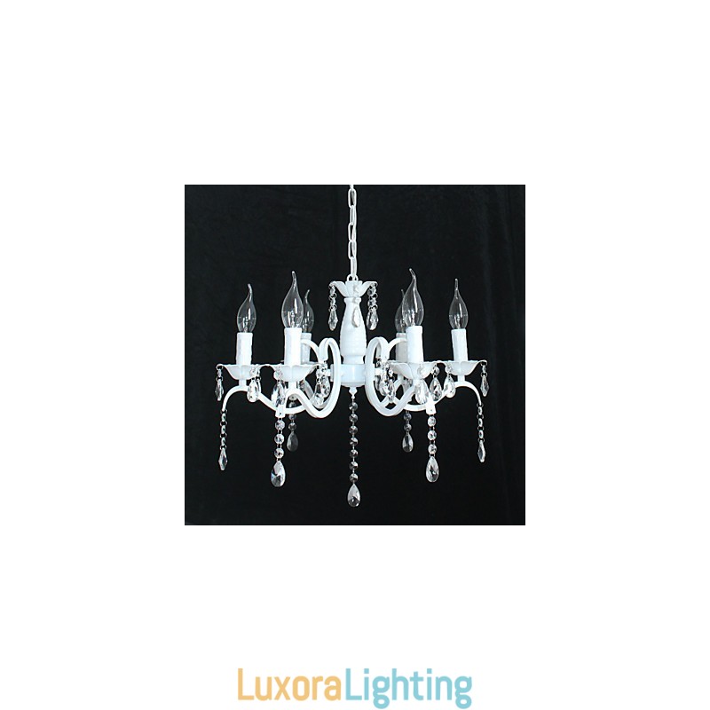 Designer Touch Decorative Chandelier Modern Crystal Mini Candle Style Iron Lamp Lamps