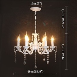 Designer Touch Decorative Chandelier Modern Crystal Mini Candle Style Iron Lamp Lamps