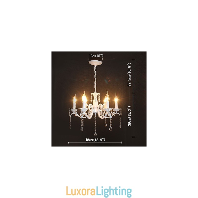 Designer Touch Decorative Chandelier Modern Crystal Mini Candle Style Iron Lamp Lamps