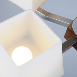 Designer Touch Decorative Modern Contemporary Electroplated Feature for Wood Bamboo Chandelier