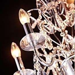 Designer Touch Decorative Modern Contemporary Traditional Classic Country Chrome Feature for Crystal Metal Chandelier