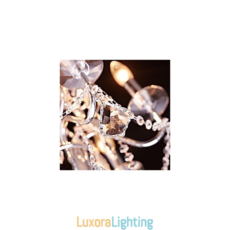 Designer Touch Decorative Modern Contemporary Traditional Classic Country Chrome Feature for Crystal Metal Chandelier