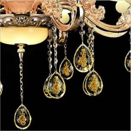 Designer Touch Decorative Traditional Classic Electroplated Feature for Crystal Mini Style Metal 8 Bulbs Chandelier