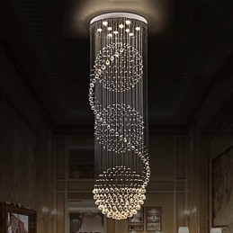 Designer Touch Decorative 10 Light 2.5 Meter Length Long Drop Rain Drop Teardrop Modern Crystal Ceiling Chandelier Indoor Pendant Light
