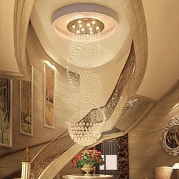 Designer Touch Decorative 10 Light 2.5 Meter Length Long Drop Rain Drop Teardrop Modern Crystal Ceiling Chandelier Indoor Pendant Light