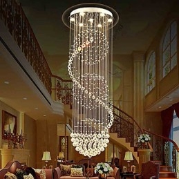Designer Touch Decorative 10 Light 2.5 Meter Length Long Drop Rain Drop Teardrop Modern Crystal Ceiling Chandelier Indoor Pendant Light