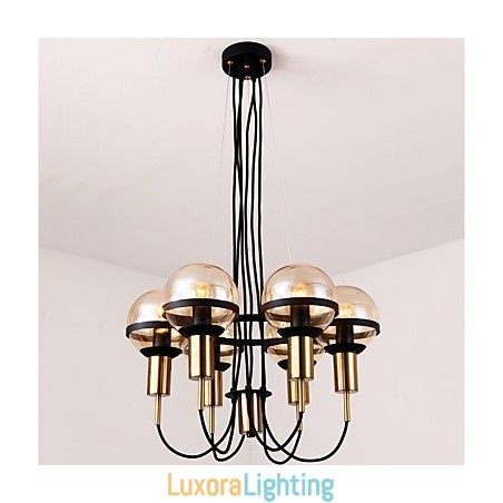 Designer Touch Decorative 6 Light Personalized Chandelier with Glass Shade