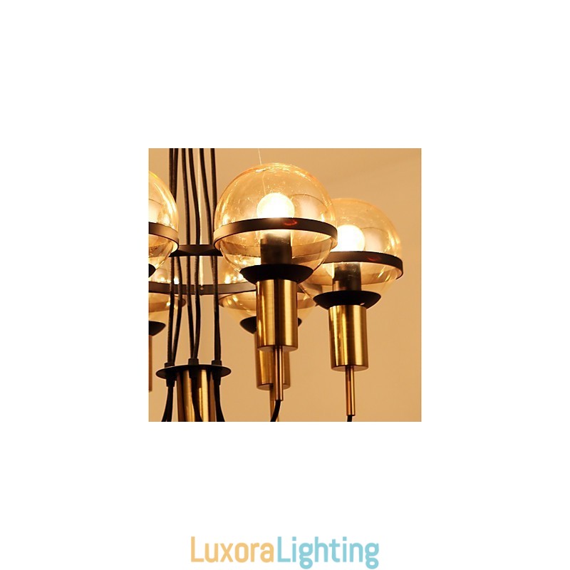 Designer Touch Decorative 6 Light Personalized Chandelier with Glass Shade