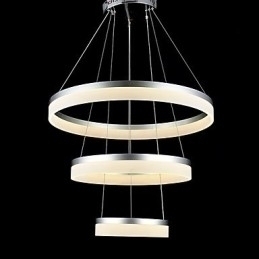Designer Touch Decorative Round Chandelier Lights Lighting Modern Acrylic Lamps Luxurious Three Rings Ceiling Light Fixtures