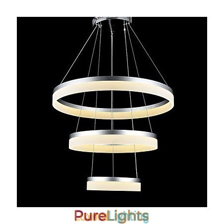 Designer Touch Decorative Round Chandelier Lights Lighting Modern Acrylic Lamps Luxurious Three Rings Ceiling Light Fixtures