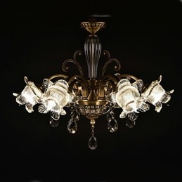 Designer Touch Decorative Rustic Lodge Painting Feature for Designers Metal Indoor Shops 2 Bulbs Chandelier