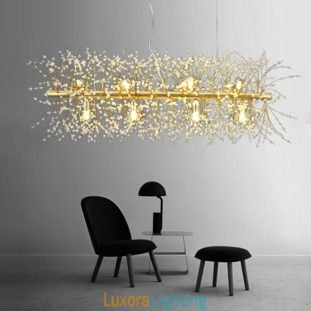 Designer Touch Decorative Traditional Classic Electroplated Feature for Crystal Metal Chandelier