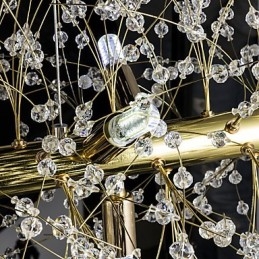 Designer Touch Decorative Traditional Classic Electroplated Feature for Crystal Metal Chandelier