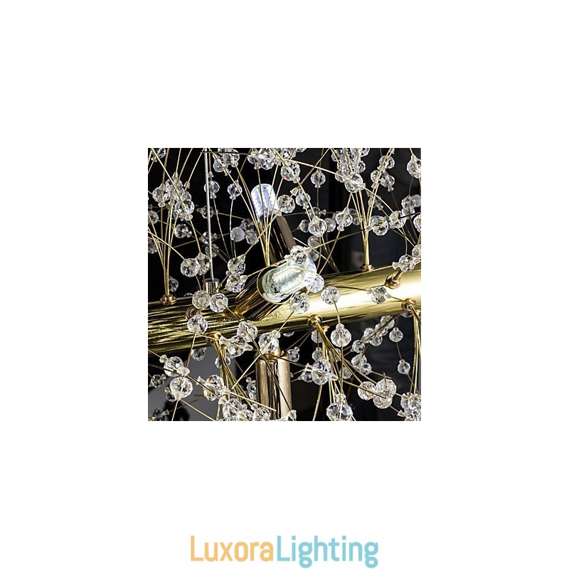 Designer Touch Decorative Traditional Classic Electroplated Feature for Crystal Metal Chandelier