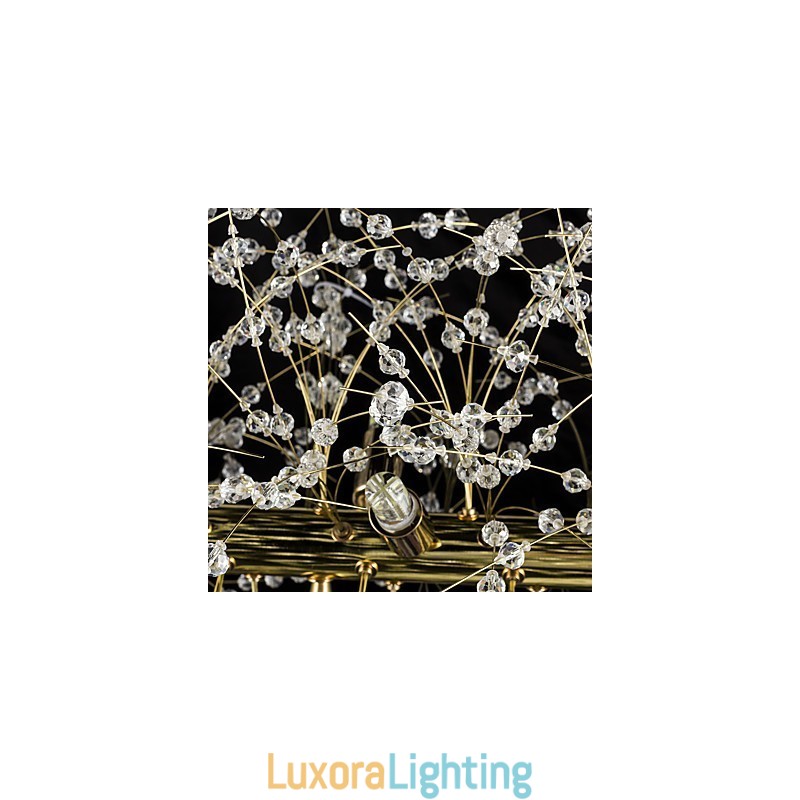 Designer Touch Decorative Traditional Classic Electroplated Feature for Crystal Metal Chandelier