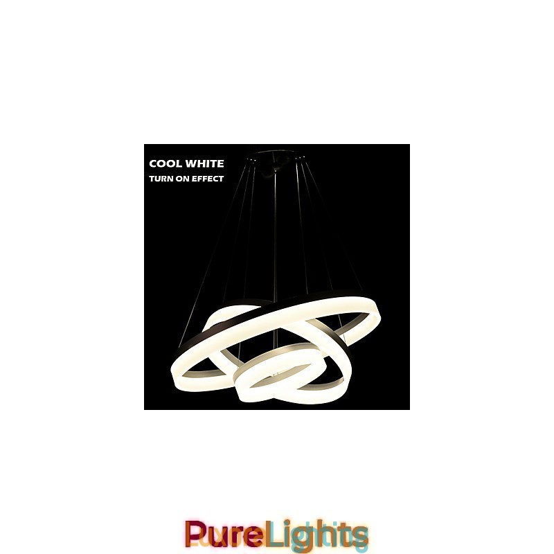 Designer Touch Decorative Round Chandelier Lights Lighting Modern Acrylic Lamps Luxurious Three Rings Ceiling Light Fixtures