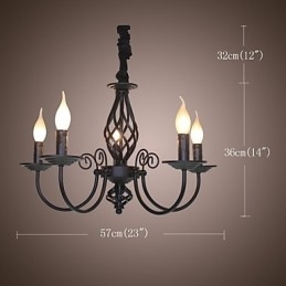 Designer Touch Decorative Modern Contemporary Traditional Classic Vintage Retro Others Feature for Mini Style Candle Style Metal Chandelier