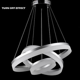 Designer Touch Decorative Round Chandelier Lights Lighting Modern Acrylic Lamps Luxurious Three Rings Ceiling Light Fixtures