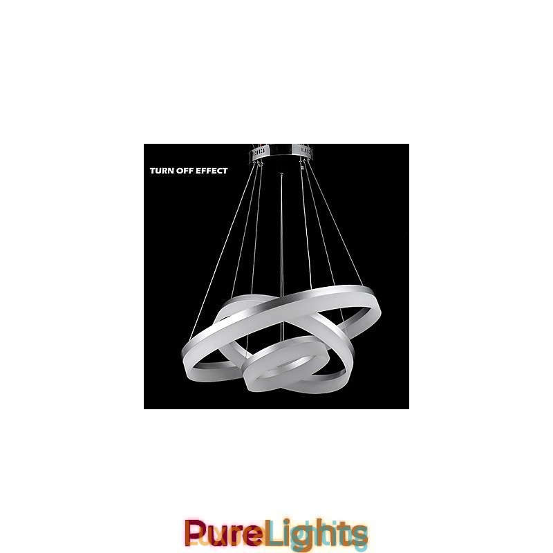 Designer Touch Decorative Round Chandelier Lights Lighting Modern Acrylic Lamps Luxurious Three Rings Ceiling Light Fixtures