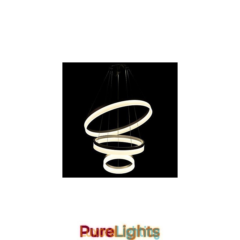 Designer Touch Decorative Round Chandelier Lights Lighting Modern Acrylic Lamps Luxurious Three Rings Ceiling Light Fixtures