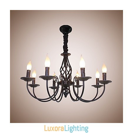 Designer Touch Decorative European Simple Iron Lamp Candle Lamp 8 Chandelier