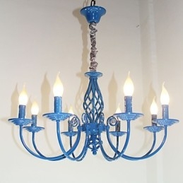 Designer Touch Decorative European Simple Iron Lamp Candle Lamp 8 Chandelier