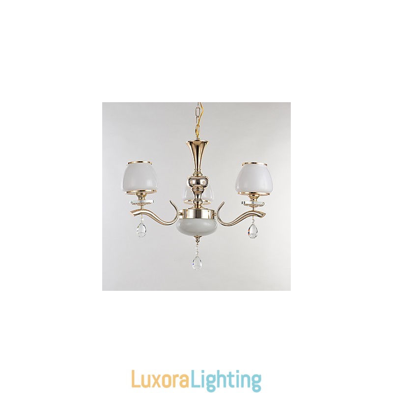 Designer Touch Decorative Modern Contemporary Electroplated Feature for Crystal Metal Chandelier